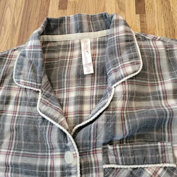 Gilligan & O Malley Plaid 2PC Pajama Set Pants & Top - Picture 6 of 14